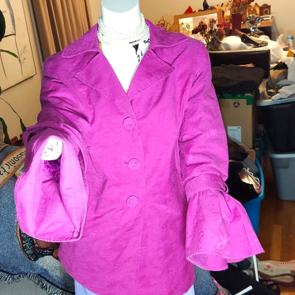 Purple glittery SIMONTON Says jacket